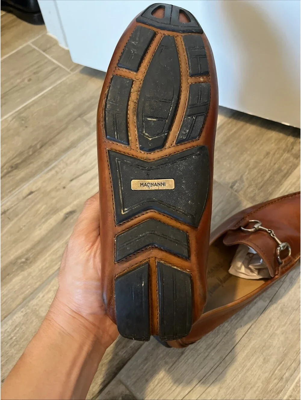MAGNANNI MENS HORSEBIT LOAFERS CHILI BROWN SIZE 9.5M GOOD COND!